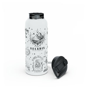 Bookish Stainless Steel Water Bottle, Velaris