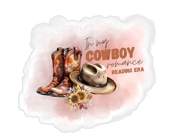 In My Cowboy Romance Reading Era Sticker (pink) - Chestnut Springs Inspired