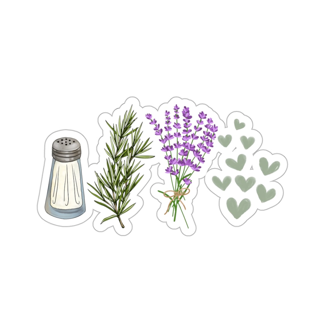 Rosemary Sticker Salt, Rosemary, Lavender, Fall in Love, Owens Sisters, Bookish Sticker ...