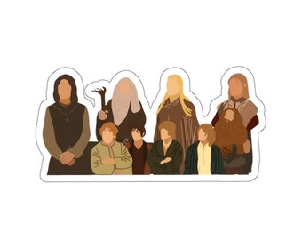 Fellowship Sticker, Bookish, Aragorn, Frodo and Sam