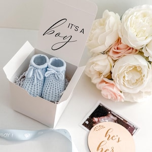 Gender Reveal Gift Box Surprise Baby Boy Gender Reveal Box Grandparents Family Gender Reveal Present It&#39;s a Boy Gift Box Gender Reveal Box