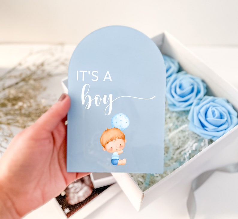 Baby Boy Gender Reveal, Boy Gender Reveal Gift Box, Gender Reveal Gift