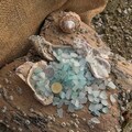 Tiny Genuine Sea Glass, White & Light Blue 0.6-1.5cm(1/4"-5/8"), Lot 100-1000 Pieces product logo