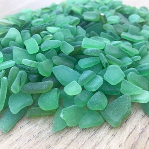 Tiny bulk sea glass Small green genuine beach glass lot 50-500 pieces, 0.5-1.5cm(3/16-5/8") Real seaglass for crafts mosaic decor FREE SHIP.