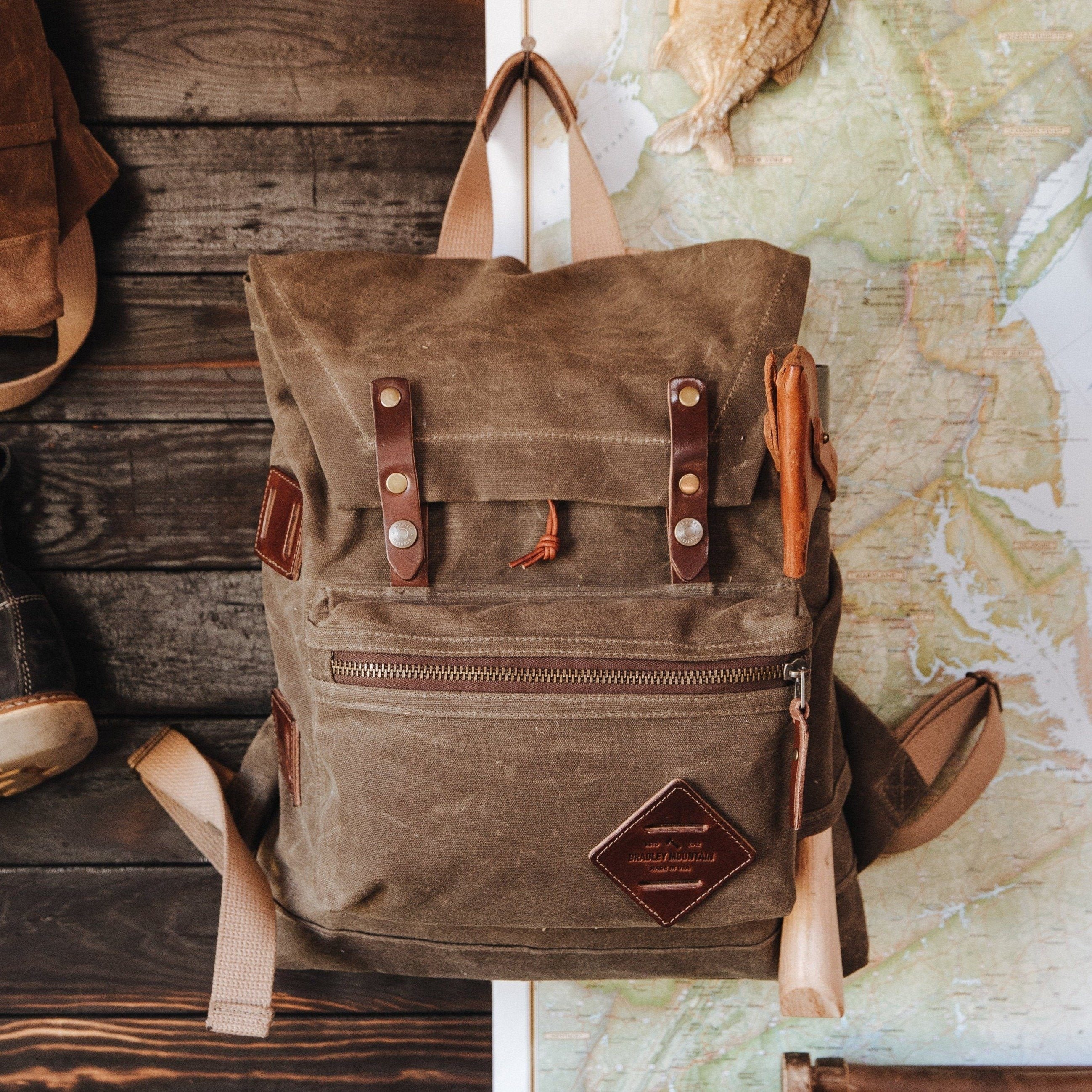 Best vintage canvas backpack discount
