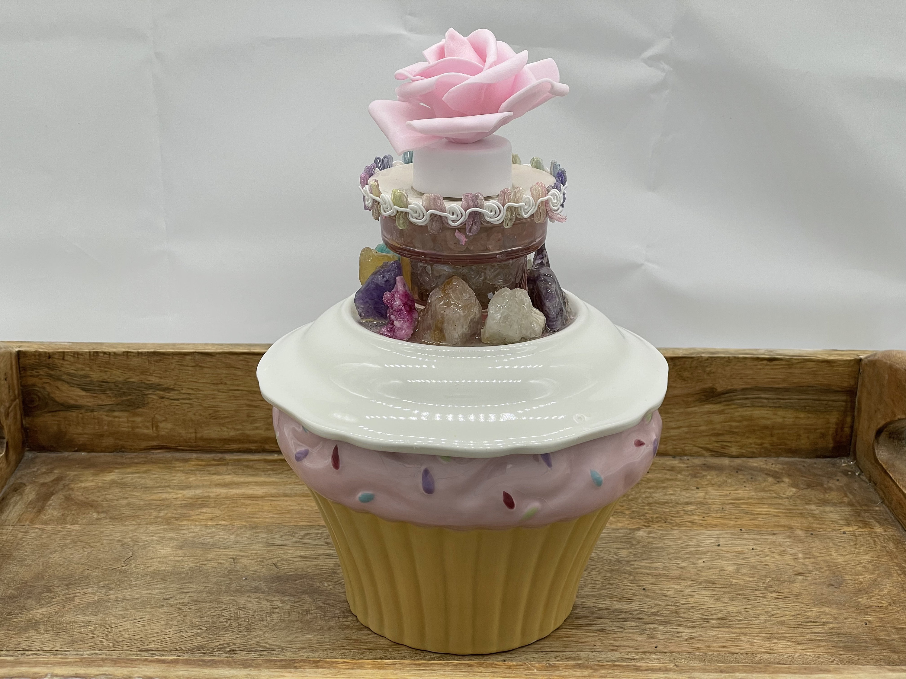 Birthday Cake Candle Holder with Removable Rose Handmade Etsy