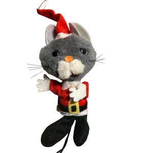 Christmas Mouse Ornament made in Japan  two teeth and a tail 8&quot;