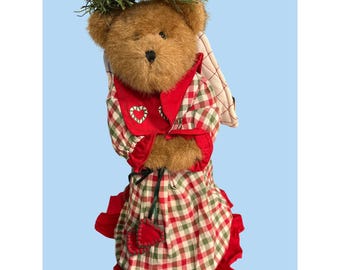 Boyds Bears Jenessa Head Bean Collection Angel Bear Plush Tree Topper
