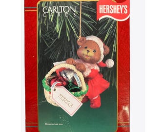 Carlton Cards Hershey's Yummy Yule Bear Ornament 1998