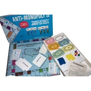 Anti-Monopoly II  Board Game 1985 edition The Ungame Co.