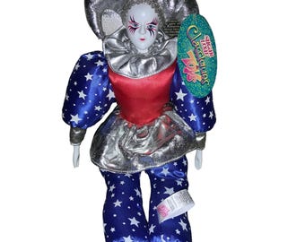 Sugar Loaf Classiques Toys Patriotic Jester Doll With Silver Hat Metallic Outfit