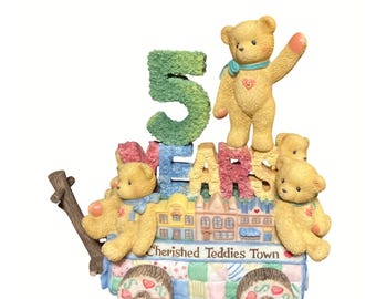 Cherished Teddies 5th Anniversary Figurine 1999 Members Only Exclusive