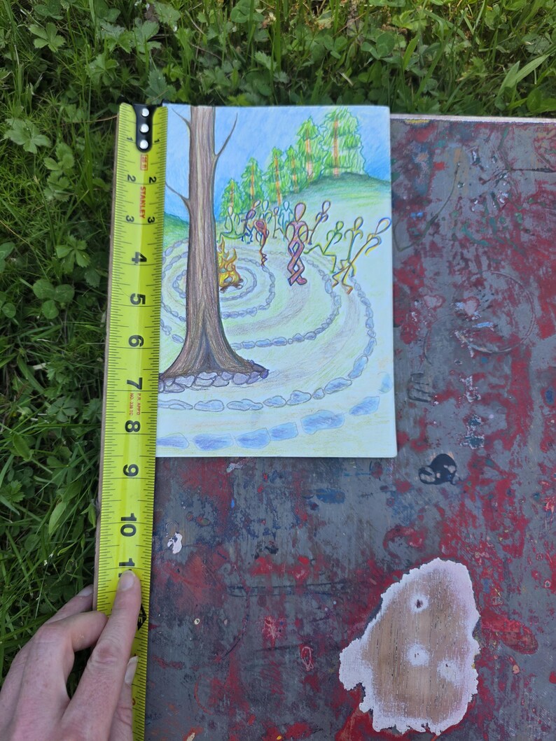 Sean's Dance: Colored Pencil Drawing on 5.5x8.5