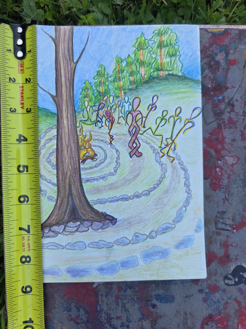 Sean's Dance: Colored Pencil Drawing on 5.5x8.5