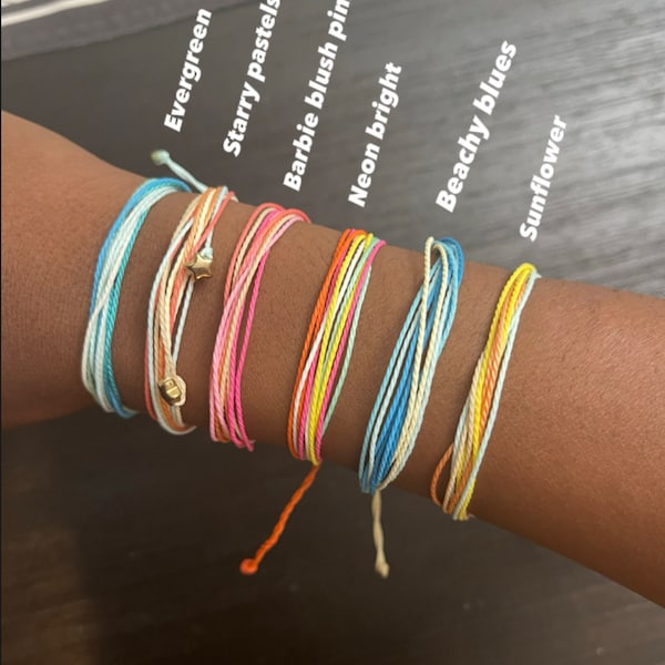 Wax cord bracelet | Pura Vida inspired!! | Stackable waterproof bracelet!