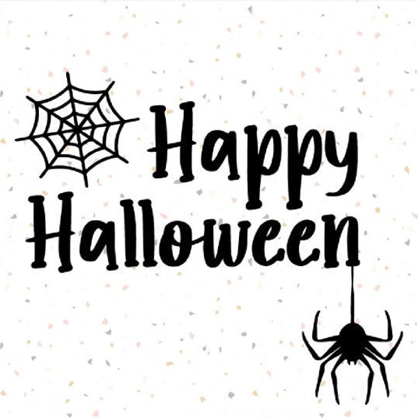 Happy Halloween, Spider, Web SVG/PNG