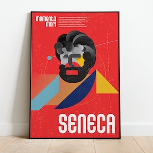 Seneca Memento Mori Stoic Quotes Bauhaus Poster