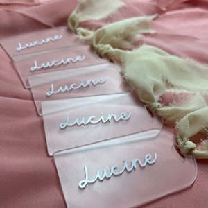 Carte invité mariage décoration plexiglass