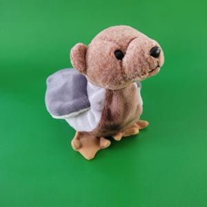 Bucky the bear duck hybrid plush, animal mashup, weird plush, teddy bear