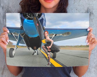 TBM Avenger Sexy Pin Up Poster | Warbird Pinup Girls WWII Aircraft Matte Photo Print
