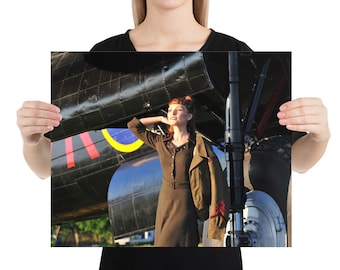 Avro Lancaster WWII Bomber Poster | Retro militärische Schönheit Fotodruck | Luftfahrt Wandkunst Druck