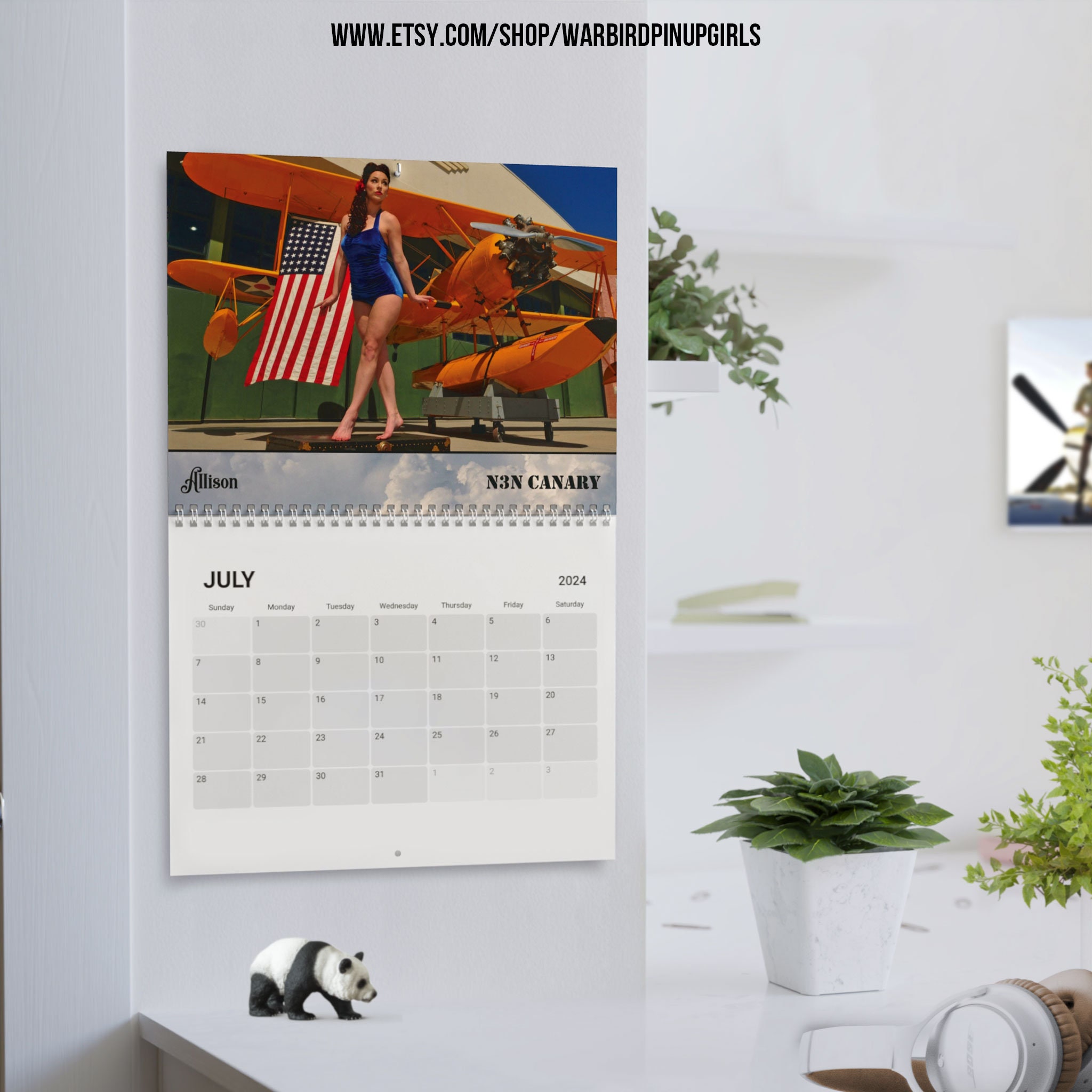 2024 Warbird Pinup Girls Calendario de pared / 12 meses 10.8 Etsy México