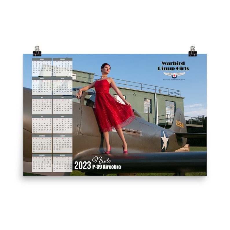 2023 Calendar Print Warbird Pinup Girls Calendar Print With Etsy Israel