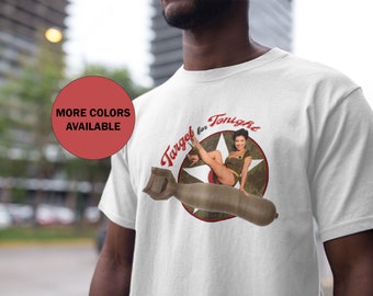 Target for Tonight Pinup T-Shirt - Men's Retro Nose Art Aviation Tee with Sexy Pin Up Girl Artwork | Military Aviation Gifts