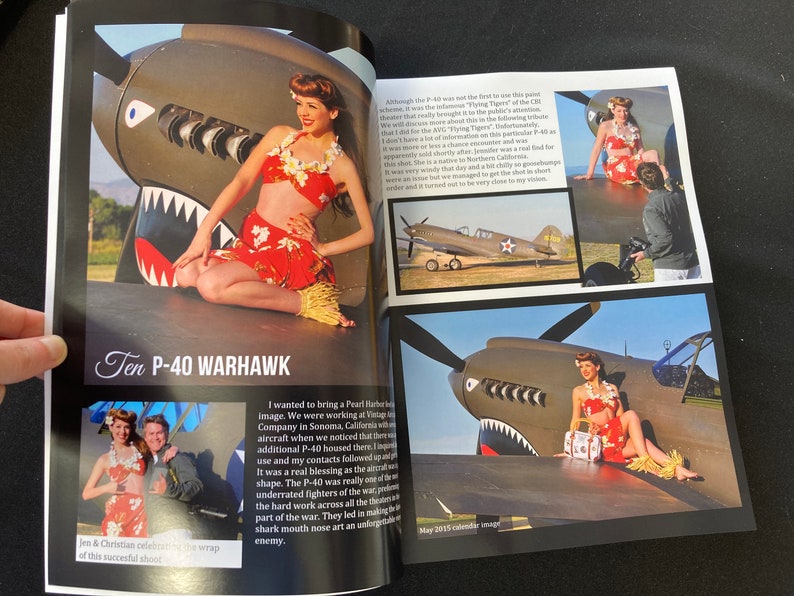 Warbird Pinup Girls Collectors Book wwii aviation pictorial 8.5x11 inch paperback book Nose art history coffee table photo book image 5