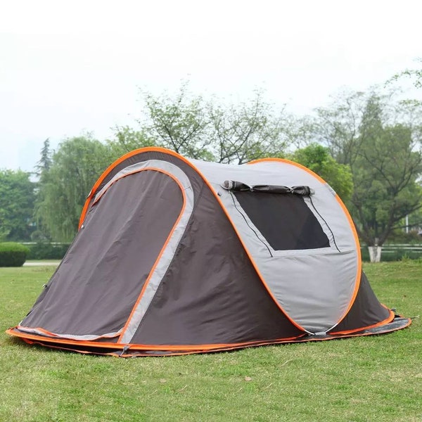 Tente Pop Up facile pour 3 personnes, configuration automatique étanche, 2 portes, tentes familiales instantanées pour le camping, la randonnée et les voyages