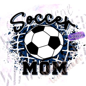 High School Soccer Mom Design | Navy Blue Soccer Sublimation | Mom Soccer Design | Navy Soccer Shirt Design | Soccer Navy Blue