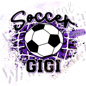 High School Soccer Gigi Design | Purple Soccer Sublimation | Gigi Soccer Design | Purple Soccer Shirt Design | Soccer PNG | Soccer Purple
