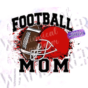 High School Football Mom Design | Red Football Sublimation | Mom Football Red | Football Shirt Design | Football Design for Sublimation