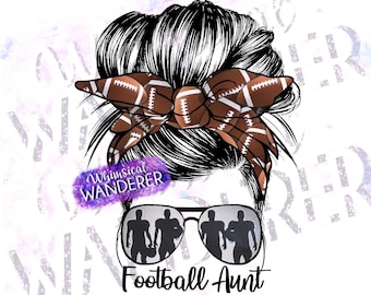 Voetbal tante Messy Bun | Voetbal Tante Sublimatie | Tante Voetbal PNG | Voetbal Tante Sublimatie | Tante Voetbal Rommelig Broodje