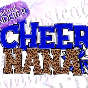 Cheer Nana Sublimation | Cheer Nana Design | Cheer Sublimation | Cheer Design | Cheer PNG | Cheer Blue Cheetah