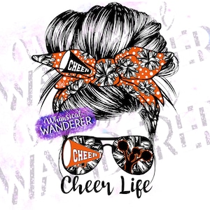 Cheer Sublimation Orange | Cheer Mom Sublimation | Cheer Orange | Cheer Life | Orange Cheer Sublimation | Cheer Design Download
