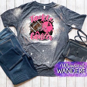 Tackle Cancer Shirt Design Pink Out Design Football Sublimation Pink