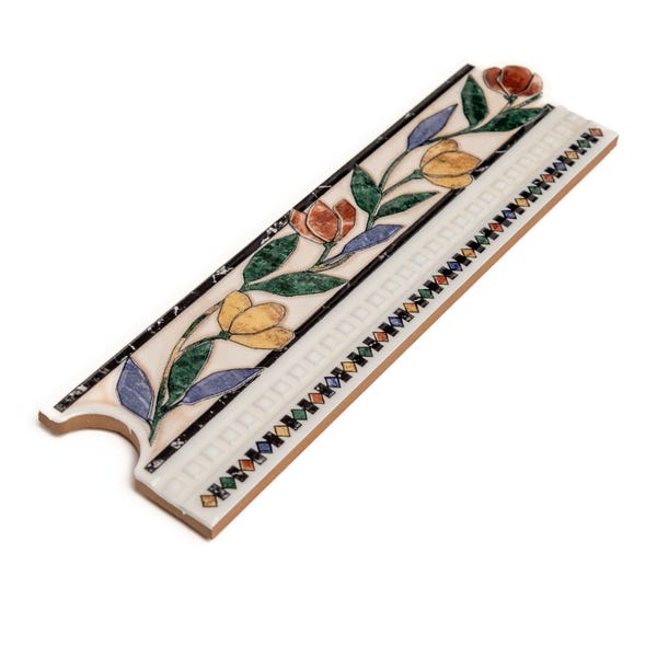 decorative tile with Rose 3x10 (made in Spain)