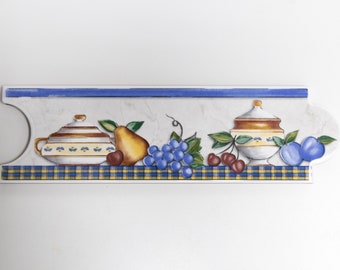 decorative tile liner fruit. 4in x 12 1/4in  (made in Spain)