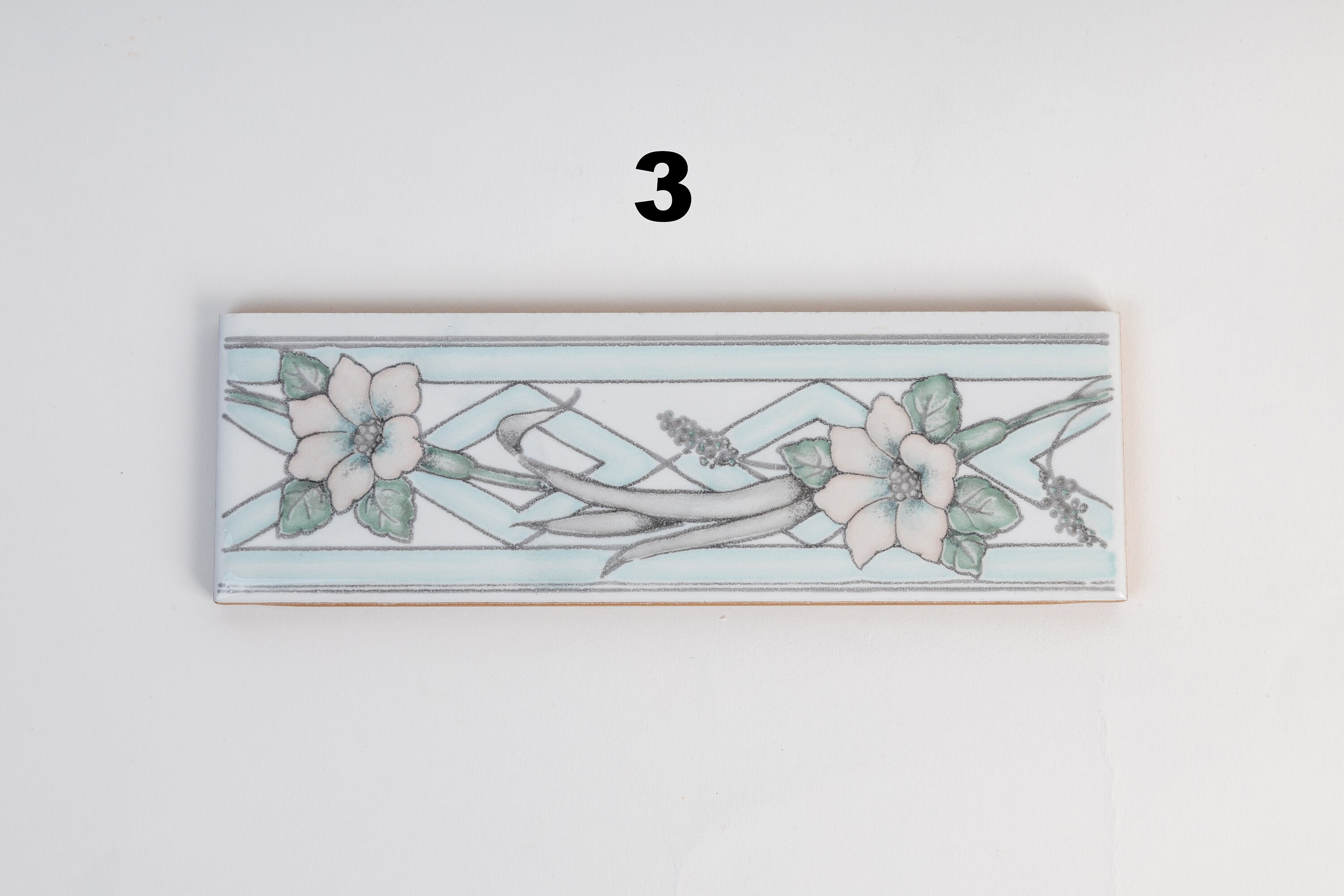 Italian Floral Tile Border Trim 2in X 6in or 5cm X 15cm (made in Italy ...