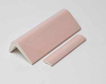 Coral Blush ceramic V-cap and Quarter round