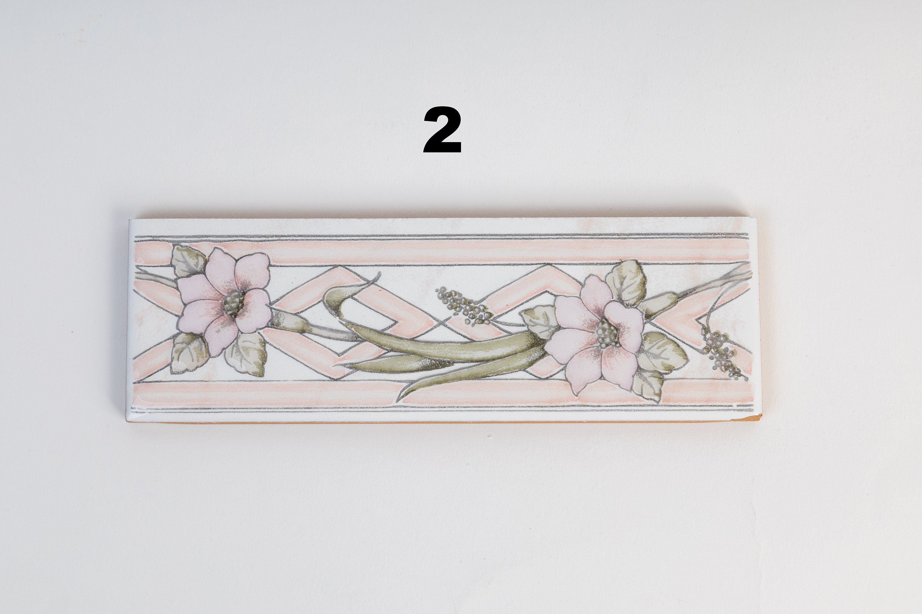 Italian Floral Tile Border Trim 2in X 6in or 5cm X 15cm (made in Italy ...