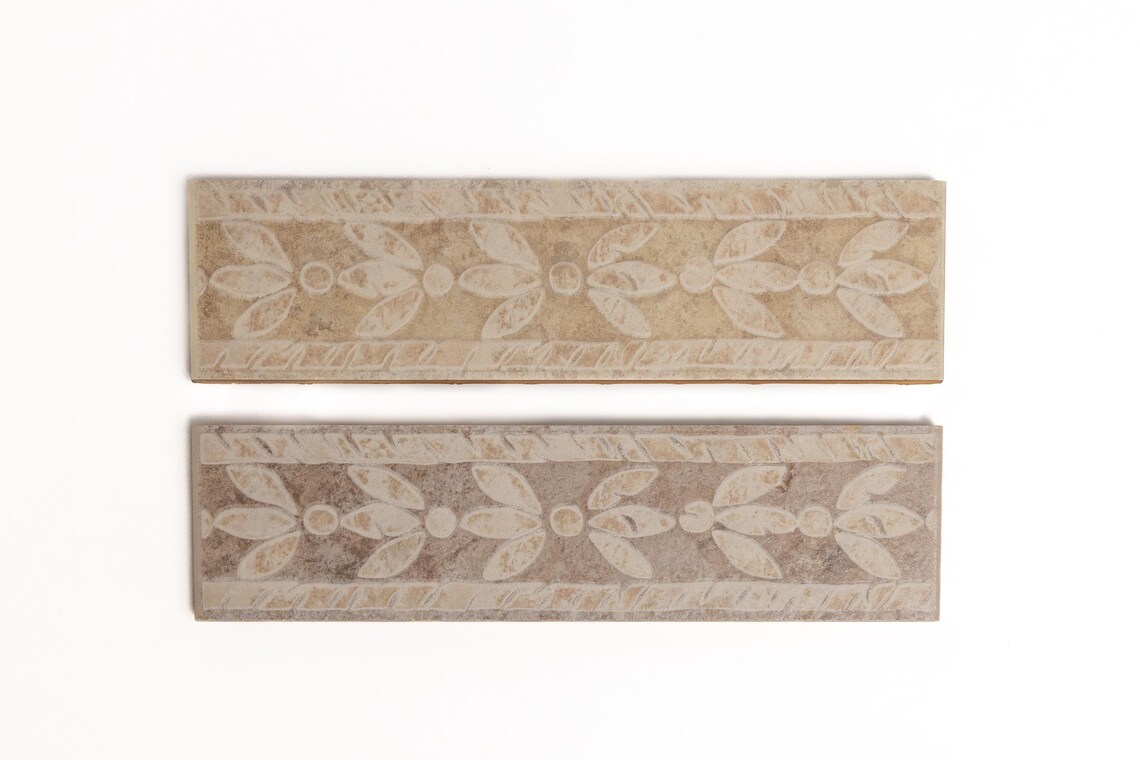Italian Ceramic Tile Border Trim 2 1/2in X 9 3/4in (vintage Made in ...