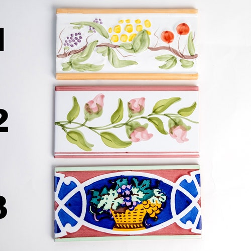 Ceramic Tile Border Trim 3x10 vintage Made in Spain Etsy