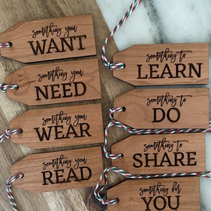 Something You Want Something You Need Gift Tags Kids Etsy