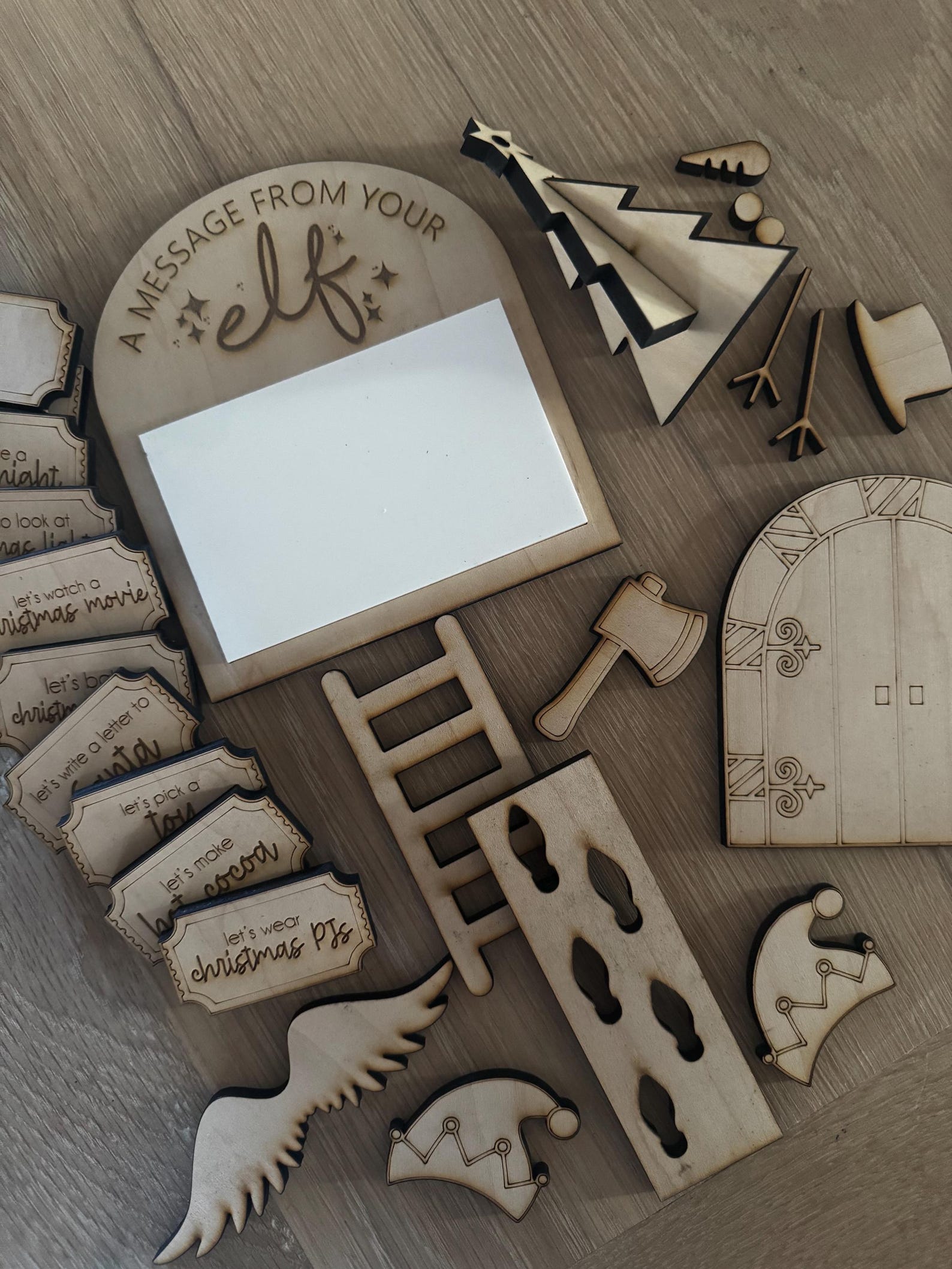 Elf Prop Kit, Elf Wooden Props, Christmas Countdown, 25 Days of Elf Kit ...