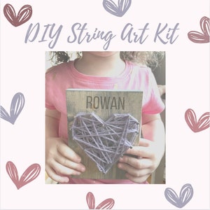 DIY String Art Kit, Heart String Art,  Valentine’s Day Craft, Kid’s Valentine’s Day Craft, Valentine's Gift for Kids