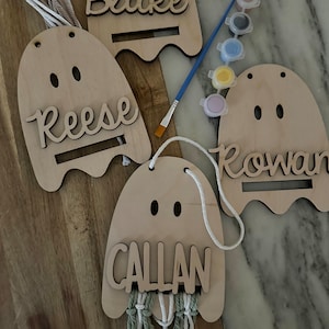 Halloween DIY Paint Kit, Spooky Door Hanger, Kids Pumpkin Ghost Painting Set