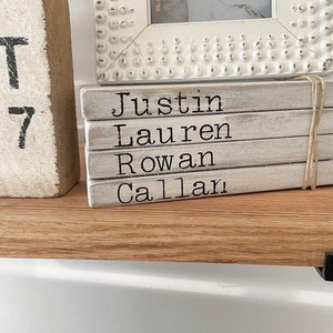 Farmhouse Wood Book Stack | Faux Book Stack | Custom Book Stack