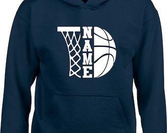 Personalised Basketball Hoodie Custom Name Basketballer Sweatshirt Sports Fan Player Team Gift
